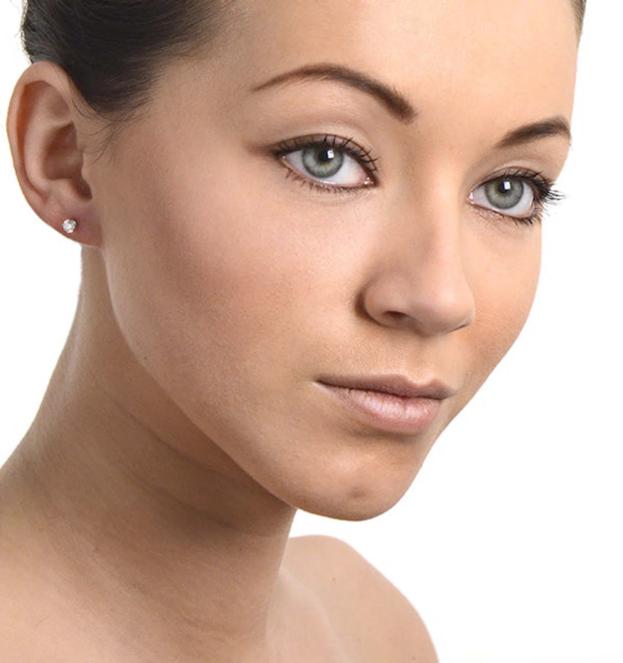 Diamond Earrings 0.40CT Studss Premium Quality in 18K White Gold 3.8mm