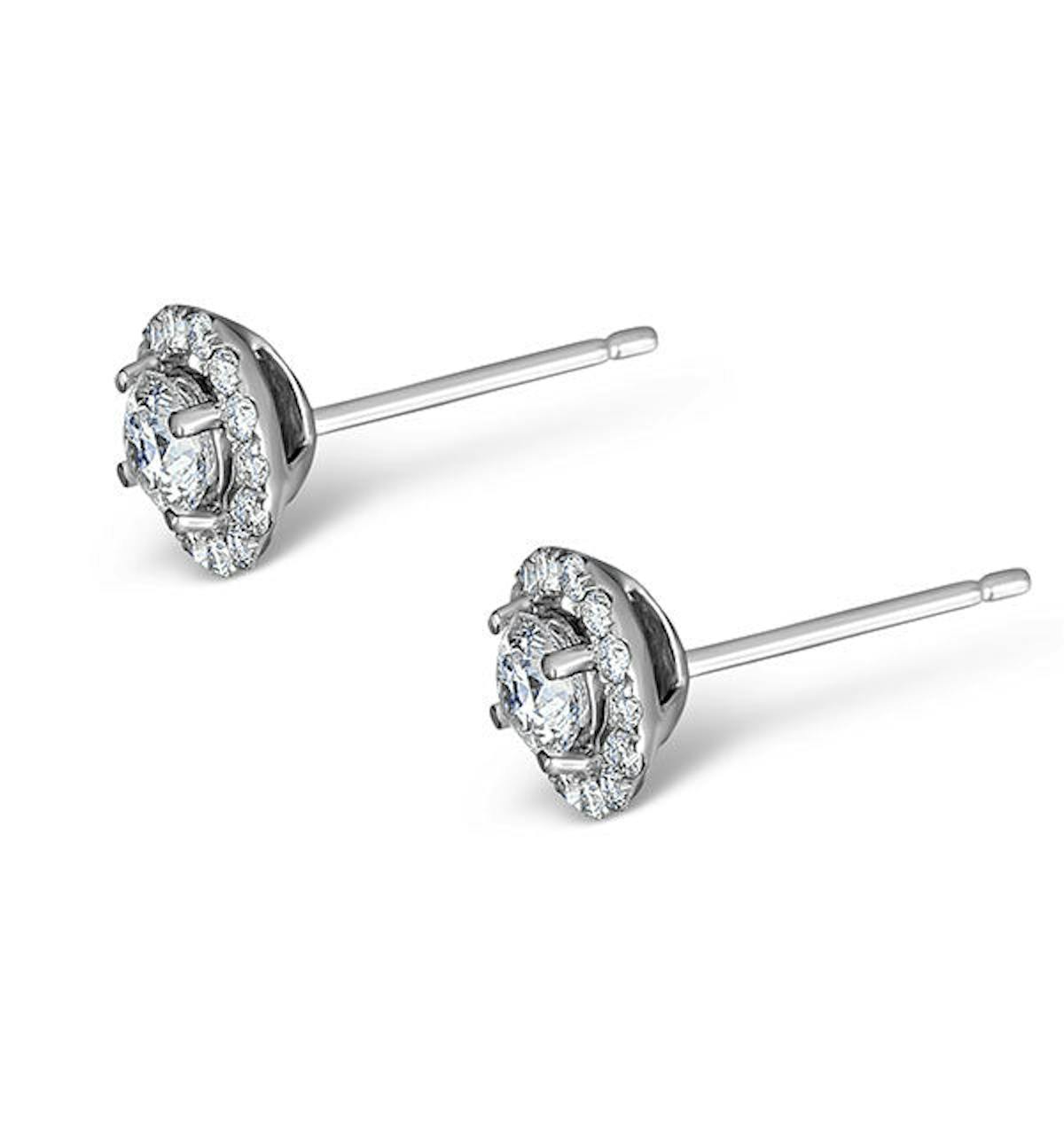 Ella Halo Lab Diamond Earrings set in Platinum 0.84ct H/Si