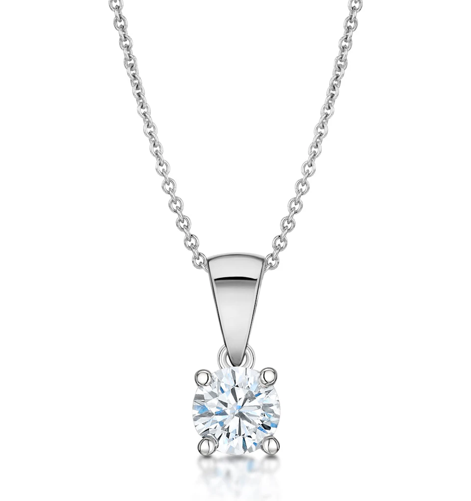 Chloe 0.50ct Lab Diamond Solitaire Necklace in Platinum F/VS1