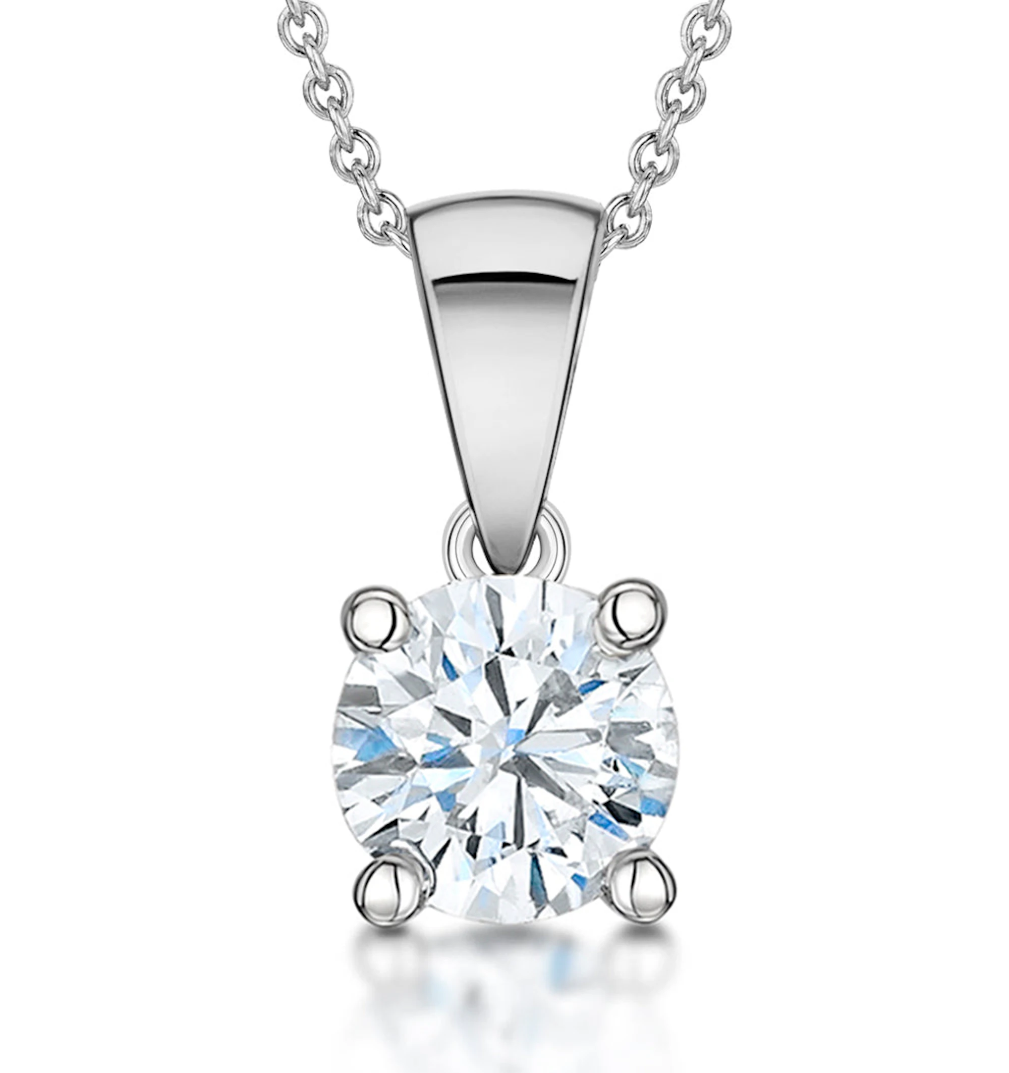 Chloe 1.50ct Lab Diamond Solitaire Pendant Necklace F/VS Quality in 18K White Gold