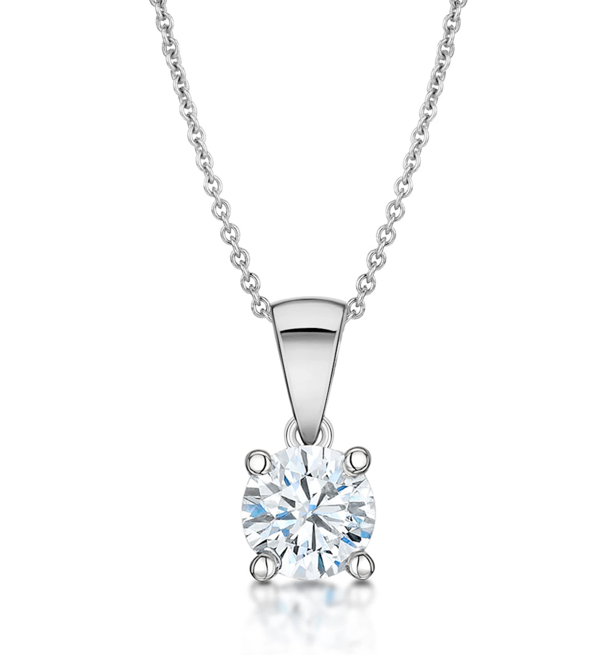 Chloe 1.50ct Lab Diamond Solitaire Pendant Necklace F/VS Quality in 18K White Gold