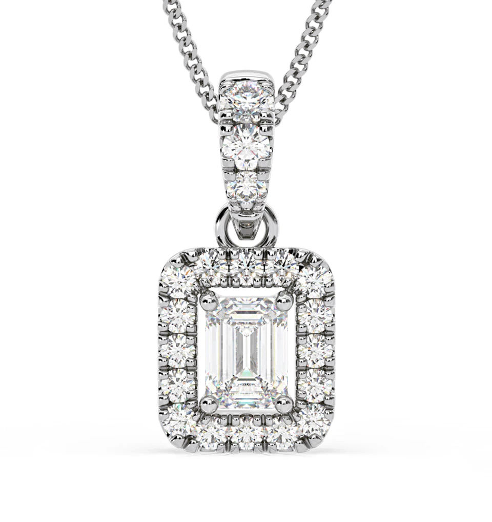 Annabelle Lab Diamond 0.70ct Pendant Necklace in 18K White Gold F/VS1