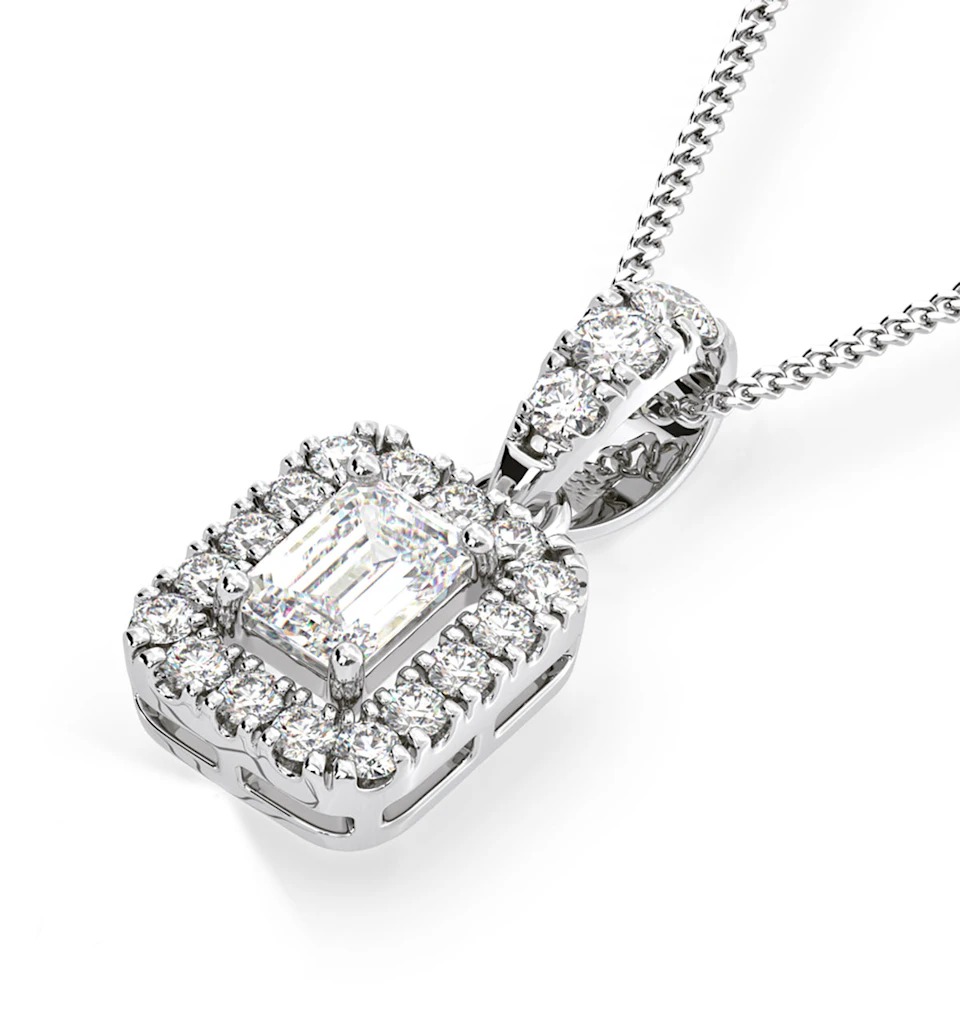 Annabelle Lab Diamond 0.70ct Pendant Necklace in 18K White Gold F/VS1