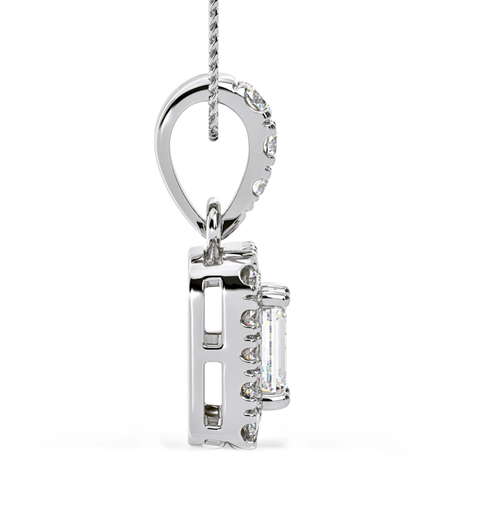 Annabelle Lab Diamond 0.70ct Pendant Necklace in 18K White Gold F/VS1