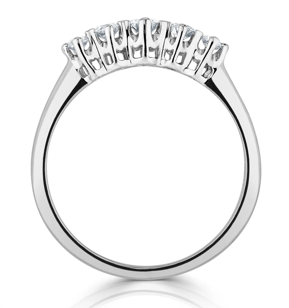 Grace 18K White Gold 5 Stone Diamond Eternity Ring 0.33CT