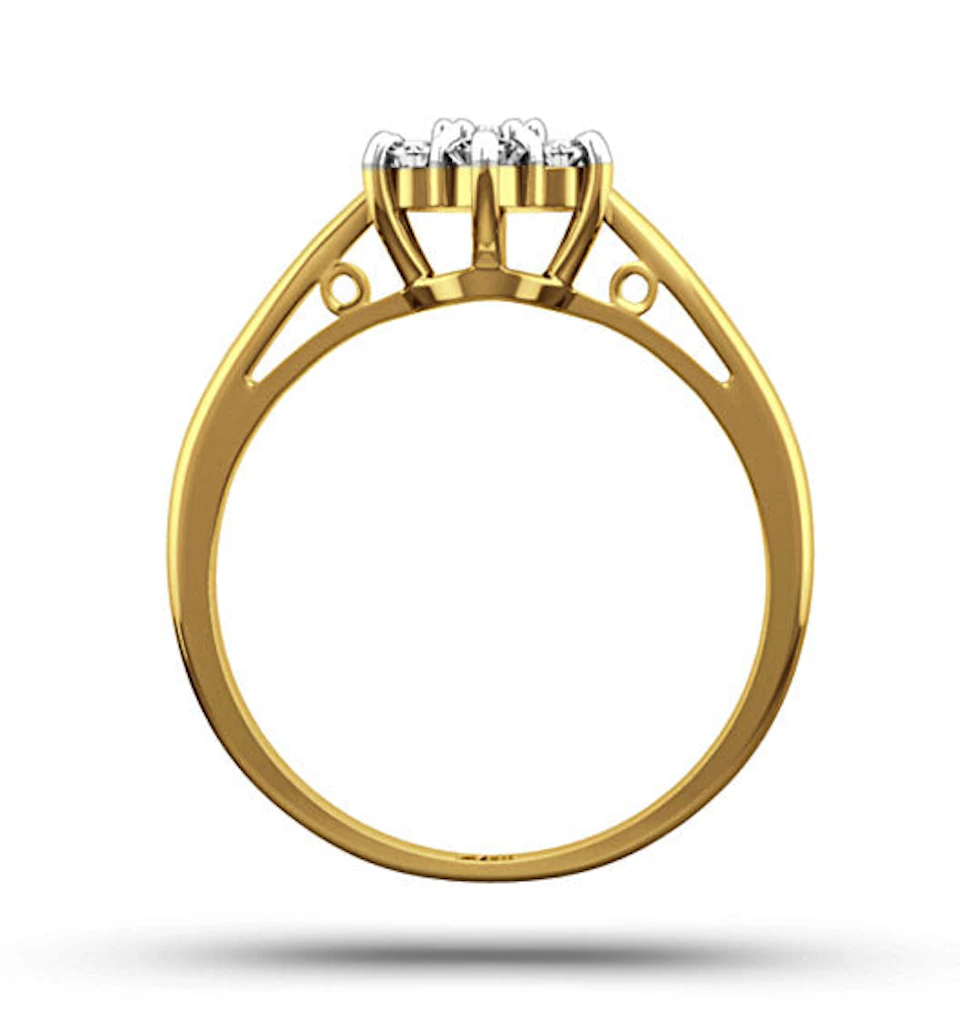 Millie 18K Gold Diamond Cluster Ring 1.00CT H/SI - FT20-322JUA