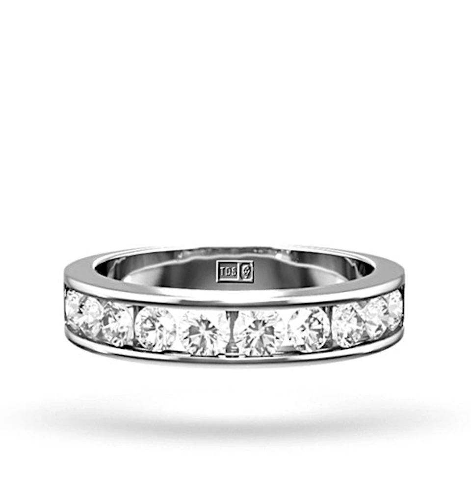 Rae Platinum Diamond Half Band Eternity Ring 1.00CT G/VS