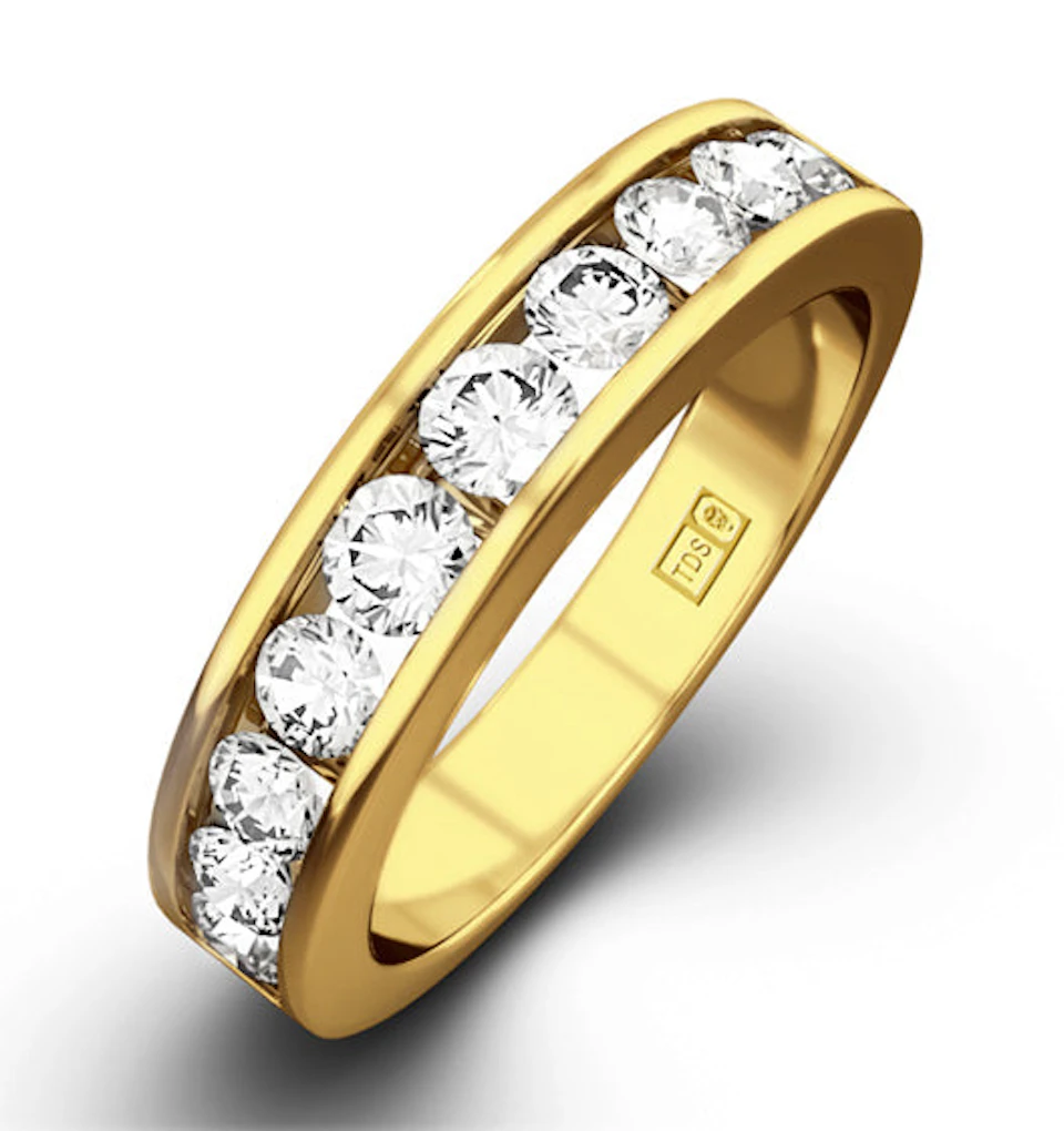 Rae 18K Gold Diamond Half Band Eternity Ring 1.50CT G/VS