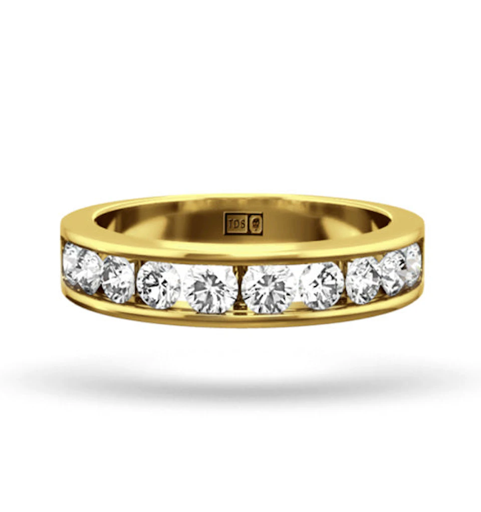 Rae 18K Gold Lab Diamond Half Band Eternity Ring 1.00CT G/VS