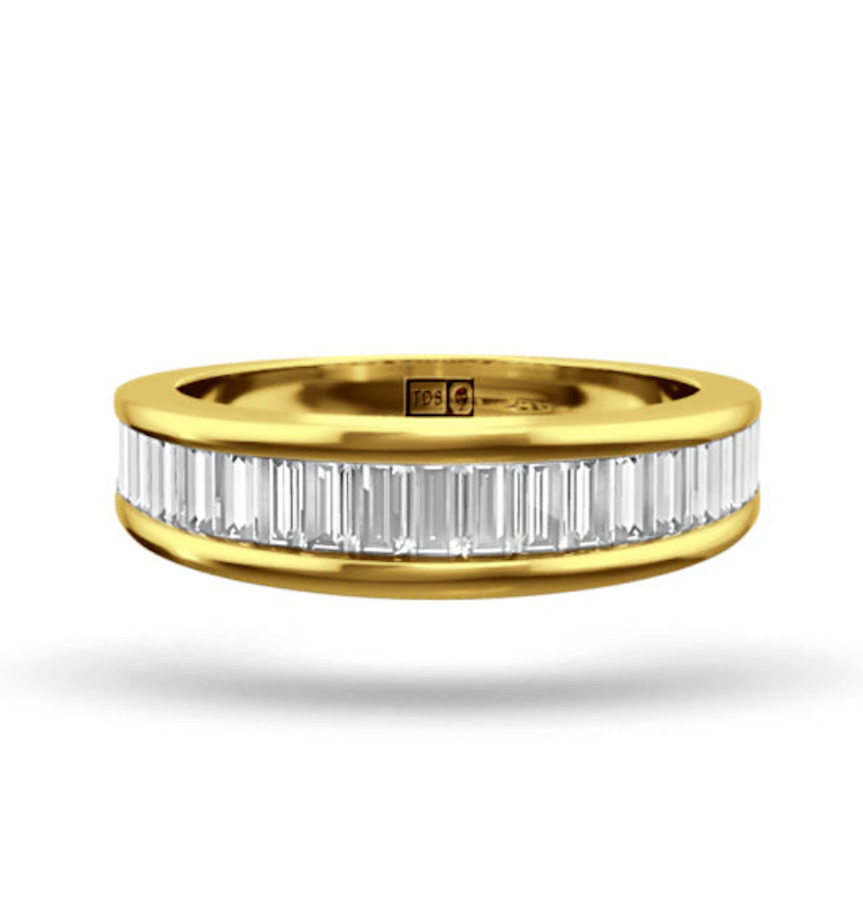 18K Gold Baguette Diamond Eternity Ring 1.00CT H/SI - SIZE L