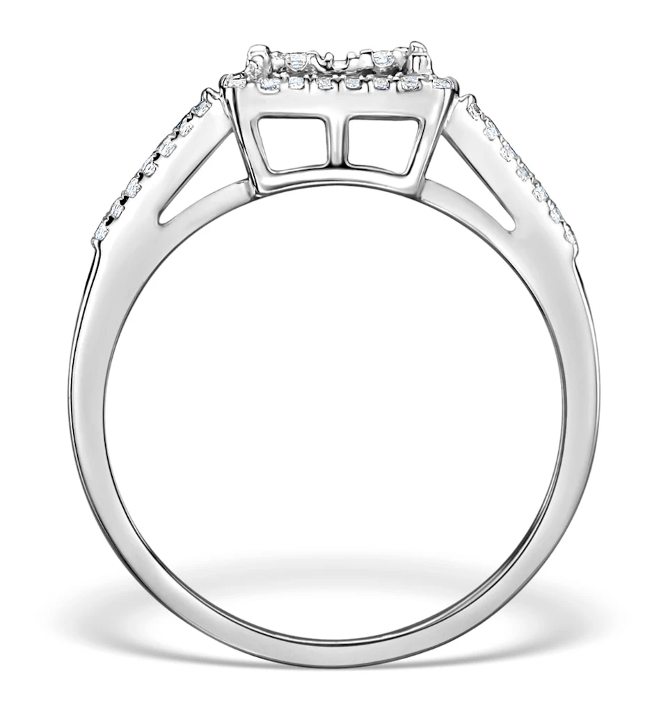 Halo Engagement Ring Galileo 0.50ct of Diamonds in 18K Gold - FT75