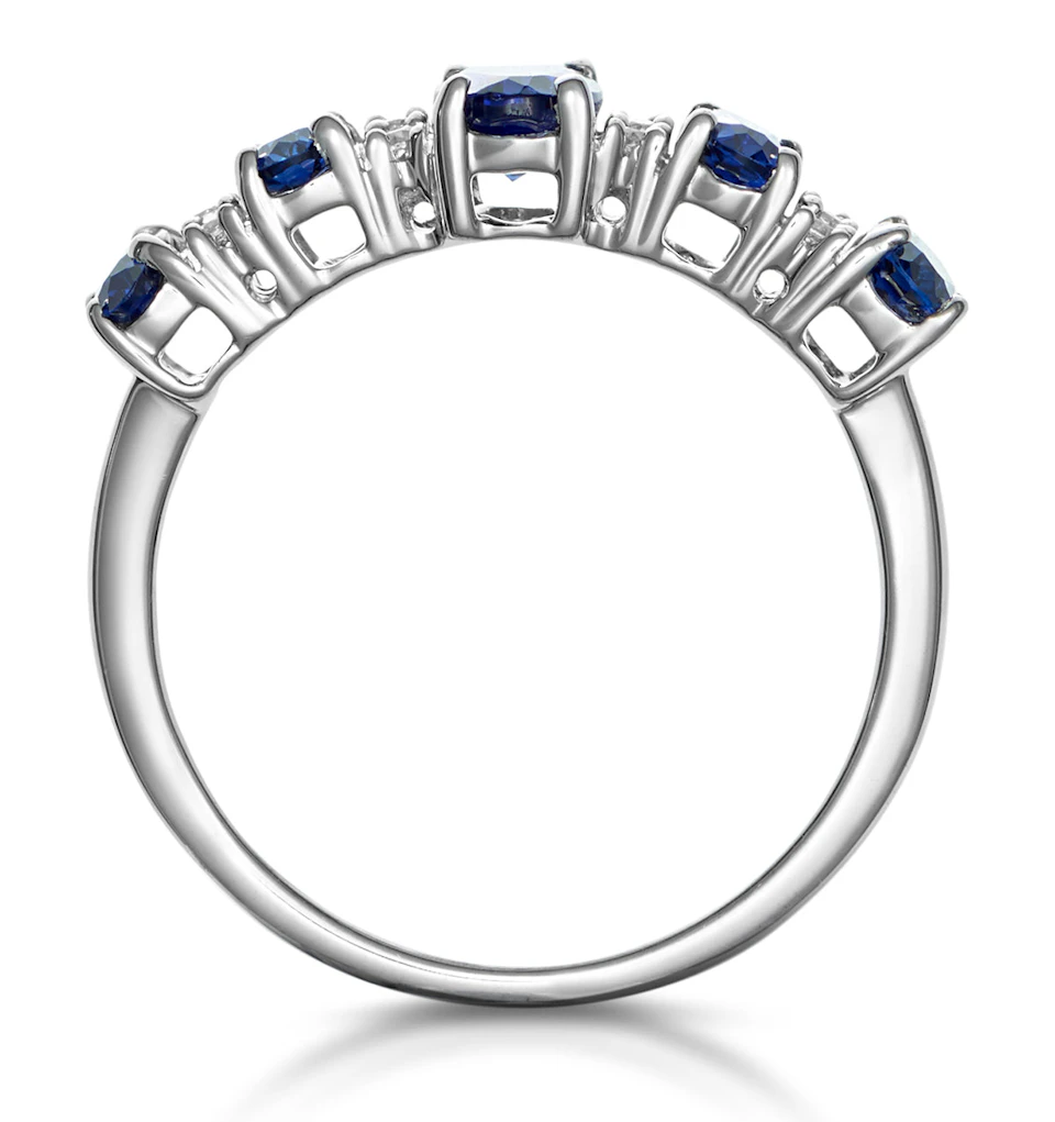 1.85ct Sapphire and Diamond Eternity Ring 18KW Gold Asteria Collection