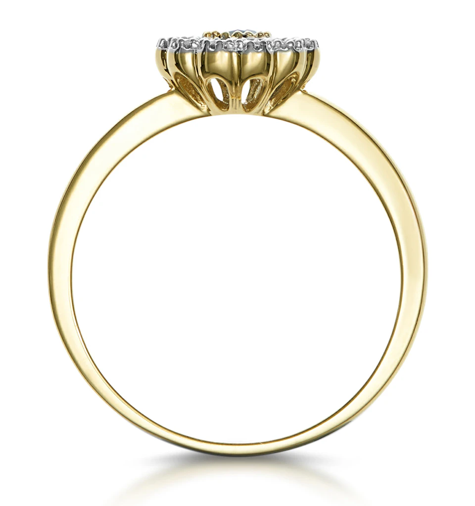 Sapphire and Diamond Halo Ring in 18K Gold - Asteria Collection