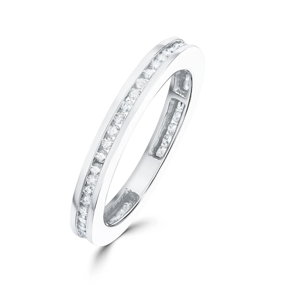 Eternity Ring 0.40CT Diamond 9K White Gold - SIZEM
