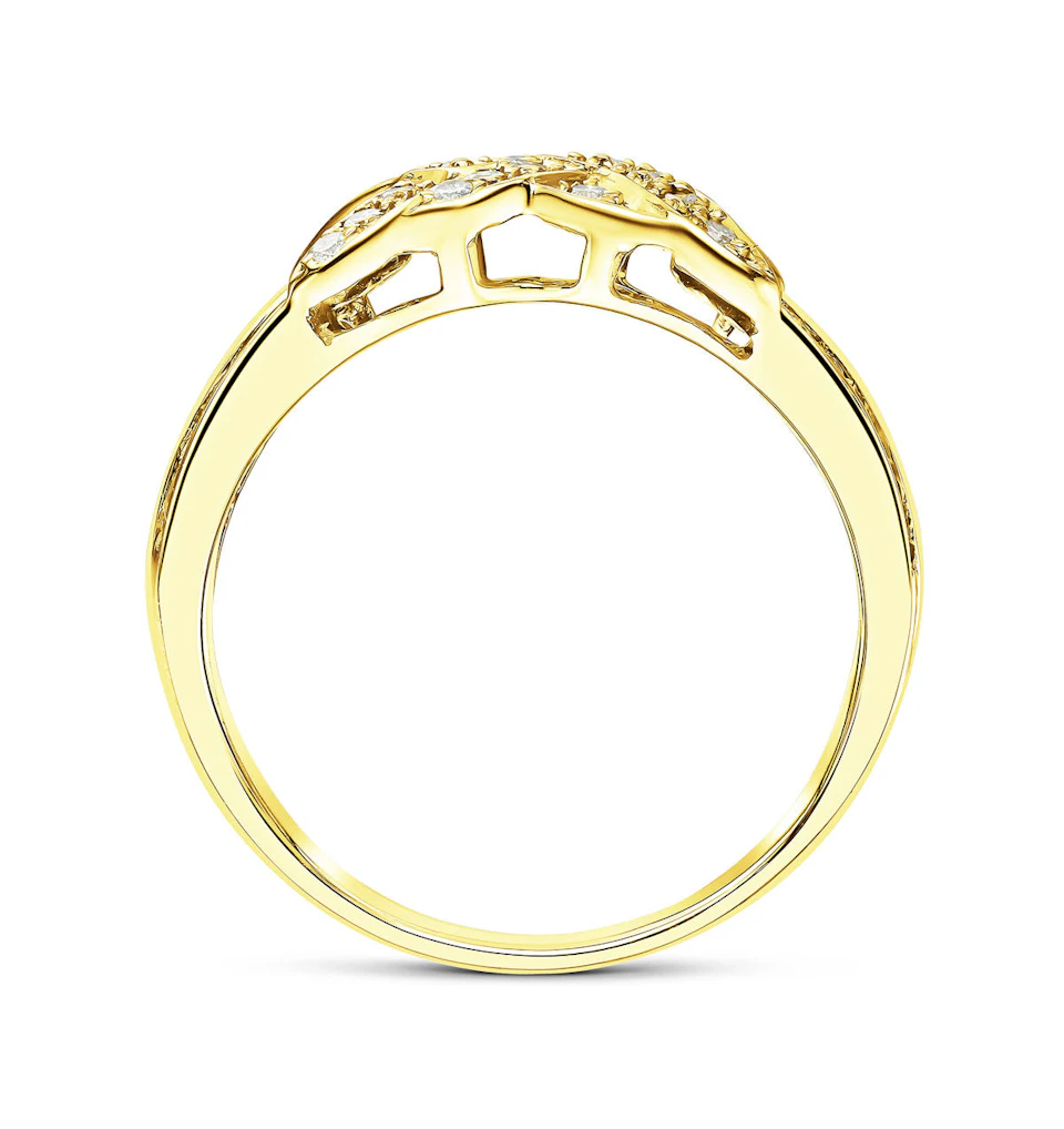 18K Gold Baguette and Brilliant Channel Set Diamond Detail Ring 1.08ct - SIZE M