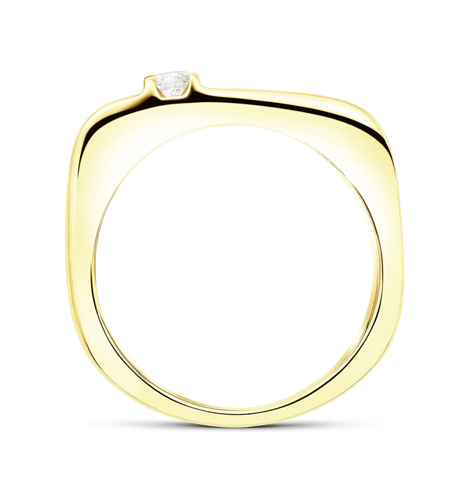 14K Gold Channel Set Diamond Half Eternity Ring - SIZE N