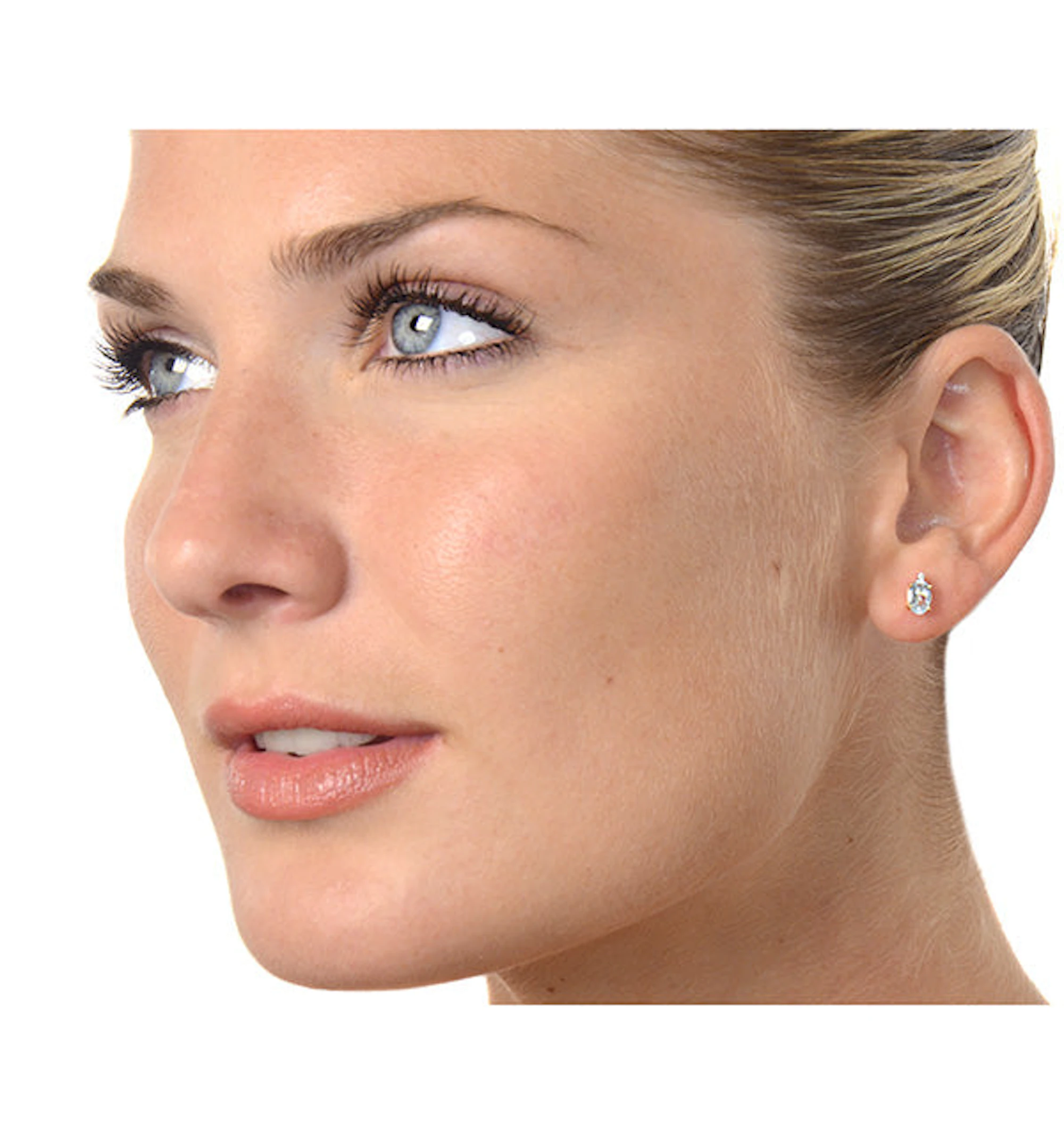 Aquamarine 0.80CT And Diamond 9K Yellow Gold Earrings