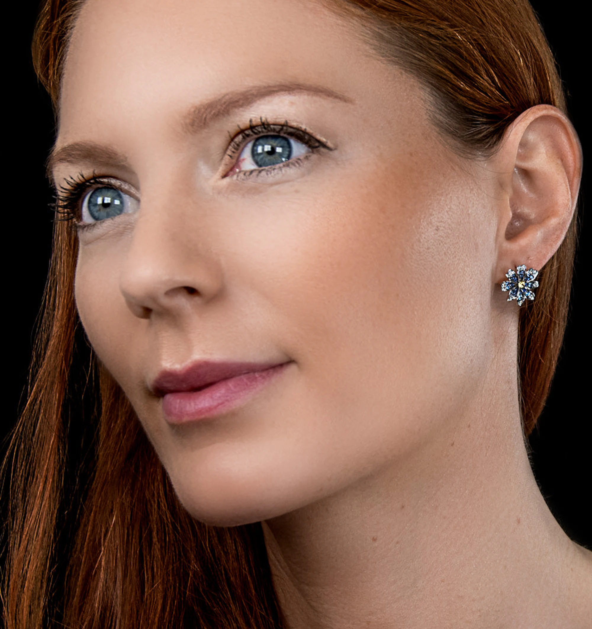 Sapphire Yellow Sapphire and Diamond Stellato Earrings 9K White Gold