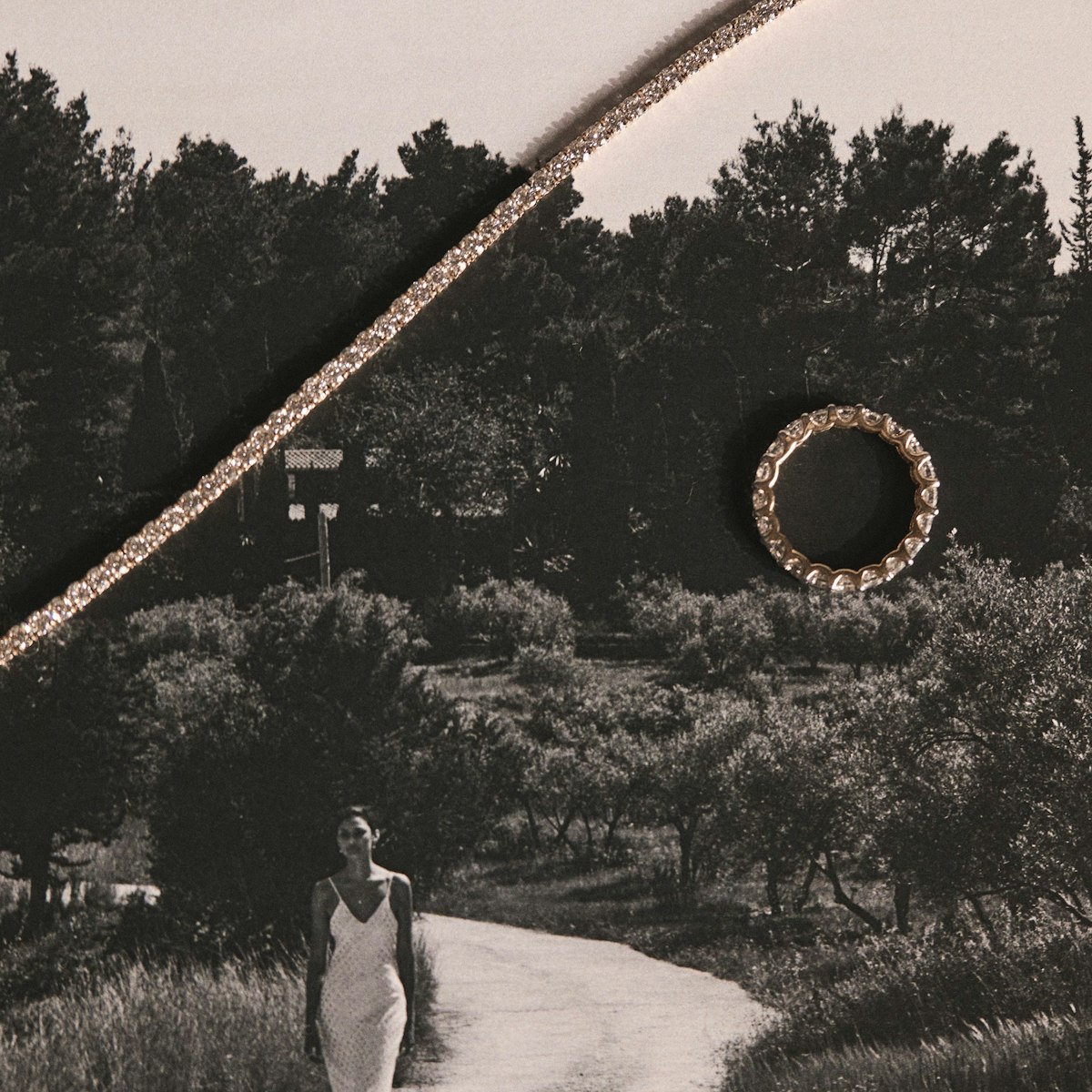 1.5ct Lab Diamond Tennis Bracelet Claw Set in 18K Gold Vermeil