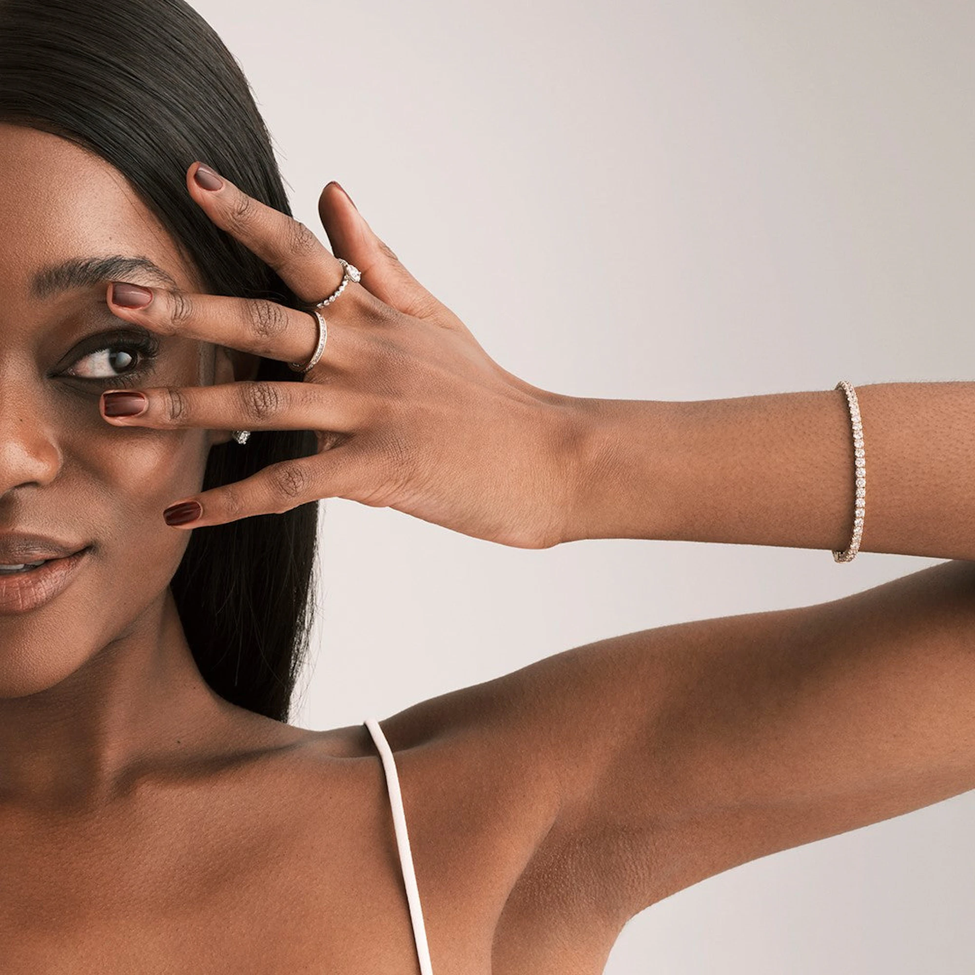 4ct Lab Diamond Tennis Bracelet Claw Set in 9K Yellow Gold