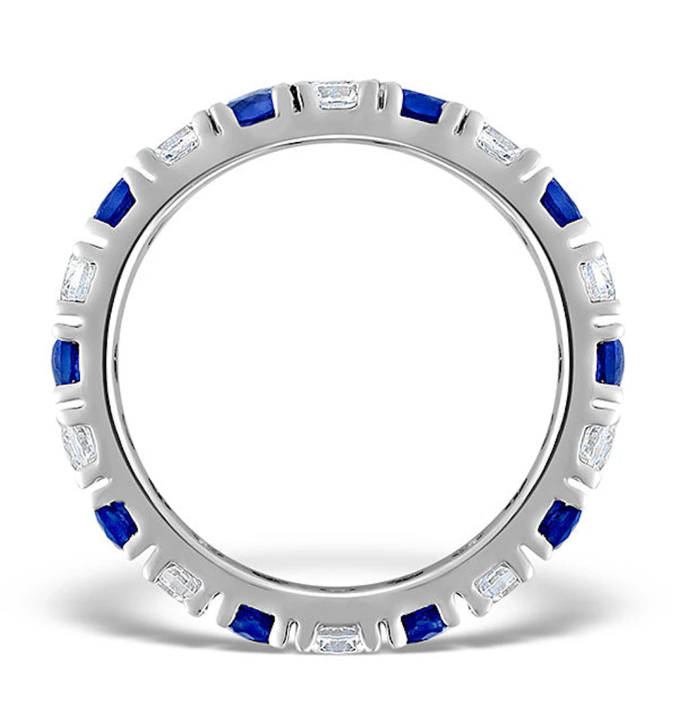 Sapphire 1.70ct G/VS Diamond Platinum Eternity Ring Item HG20-422UXUS