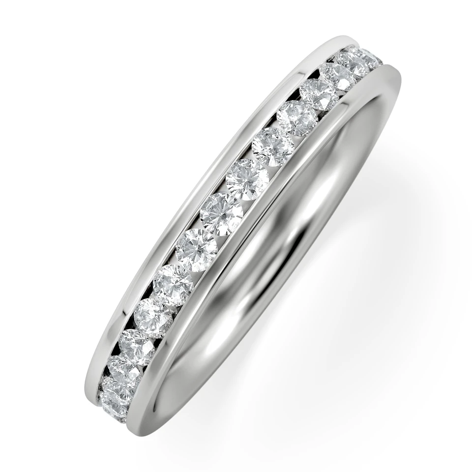 Rae Lab Diamond Eternity Ring Channel Set 1.00ct G/Vs in Platinum
