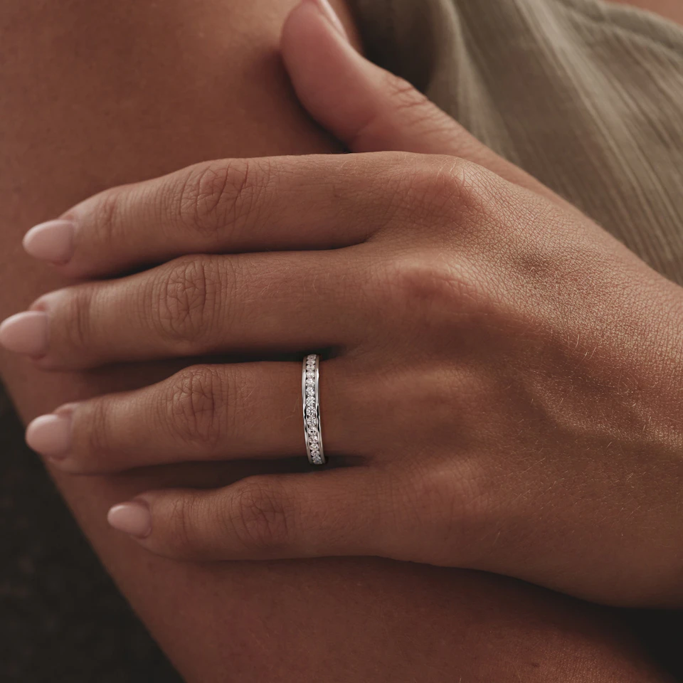 Diamond Eternity Ring Rae Channel Set 1.00ct H/Si in 18K White Gold