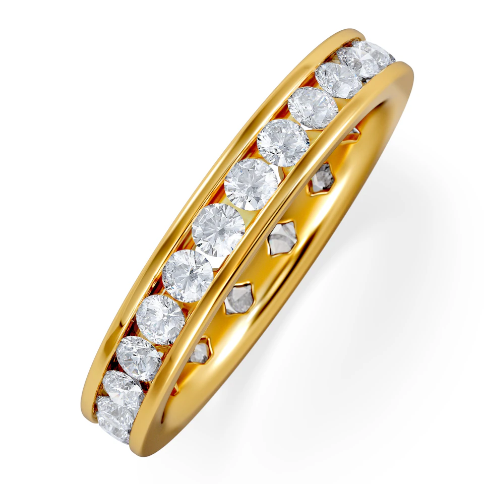 Diamond Eternity Ring Rae Channel Set 1.50ct H/Si in 18K Gold