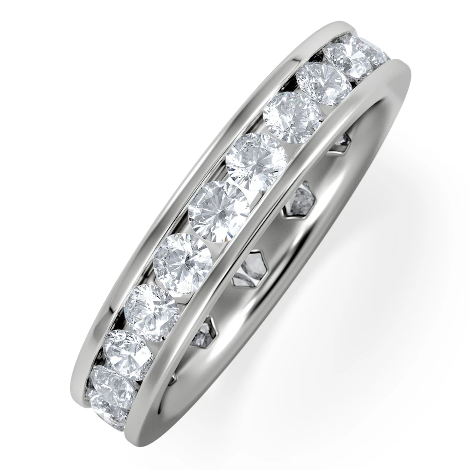 Diamond Eternity Ring Rae Channel Set 2.00ct G/Vs in Platinum
