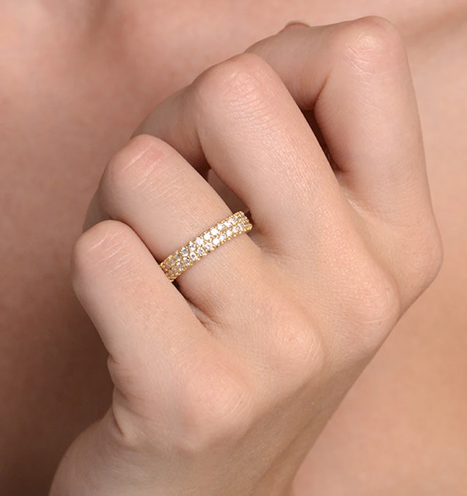 Eternity Ring Jasmine 18K Gold Diamond 1.00ct H/Si