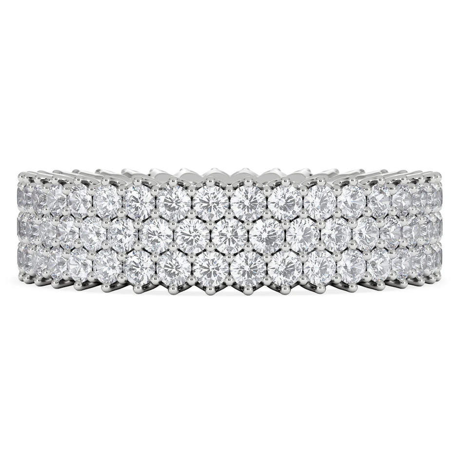 Jasmine Lab Diamond Pave Eternity Ring 2.00ct G/VS in 18K White Gold
