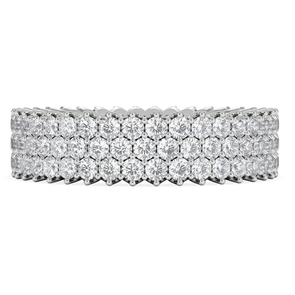 Jasmine Lab Diamond Pave Eternity Ring 2.00ct G/VS in 18K White Gold
