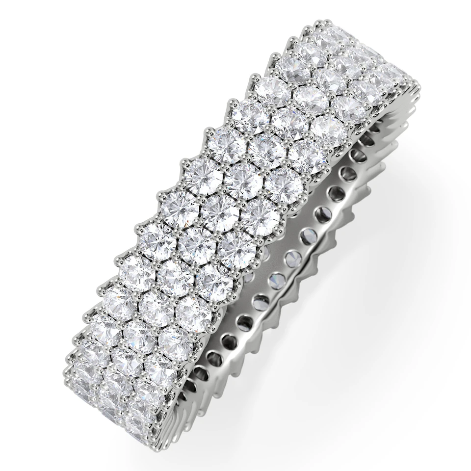 Jasmine Lab Diamond Pave Eternity Ring 2.00ct G/VS in Platinum