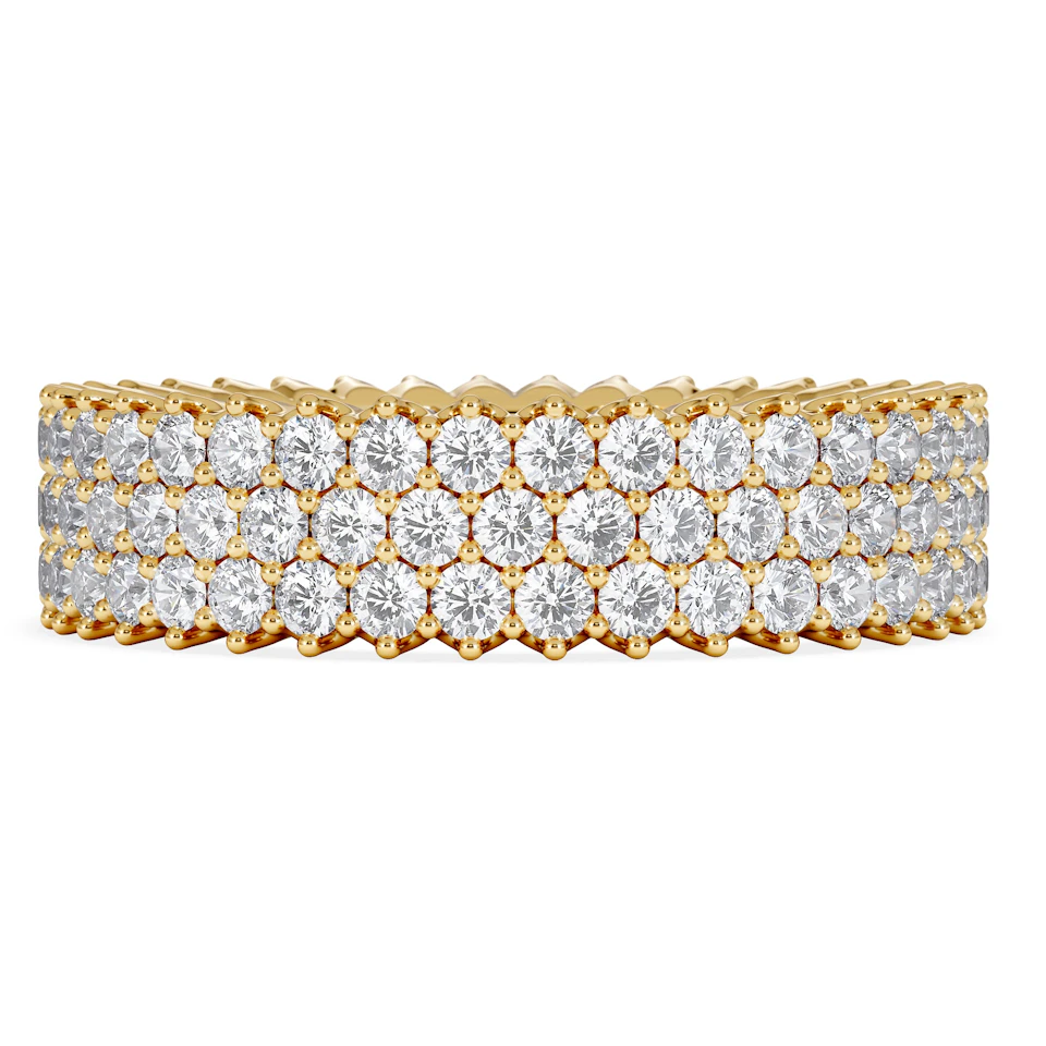 Jasmine Lab Diamond Pave Eternity Ring 2.00ct G/VS in 18K Gold