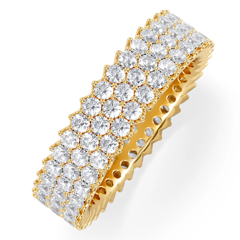 Jasmine Lab Diamond Pave Eternity Ring 2.00ct G/VS in 18K Gold