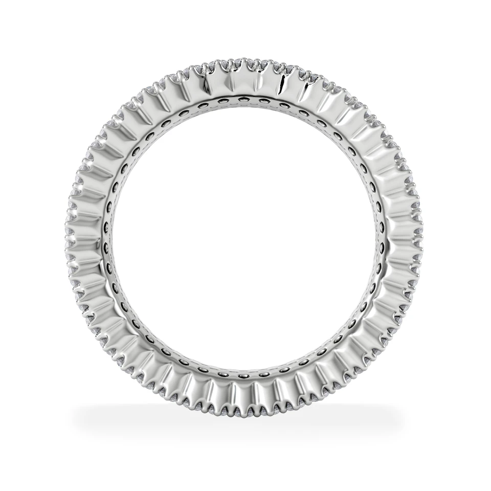 Jasmine Lab Diamond Pave Eternity Ring 3.00ct G/VS in 18K White Gold