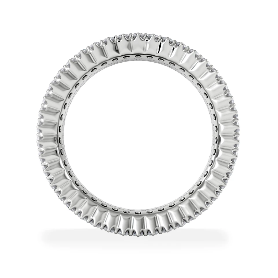 Jasmine Lab Diamond Pave Eternity Ring 3.00ct G/VS in Platinum