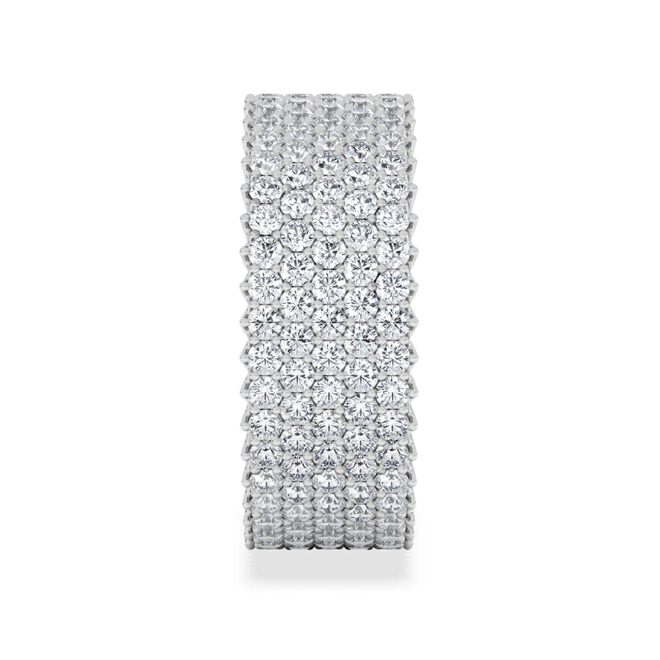 Jasmine Lab Diamond Pave Eternity Ring 3.00ct G/VS in Platinum