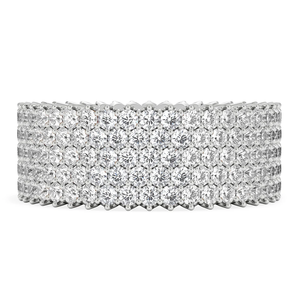 Jasmine Lab Diamond Pave Eternity Ring 3.00ct G/VS in 18K White Gold
