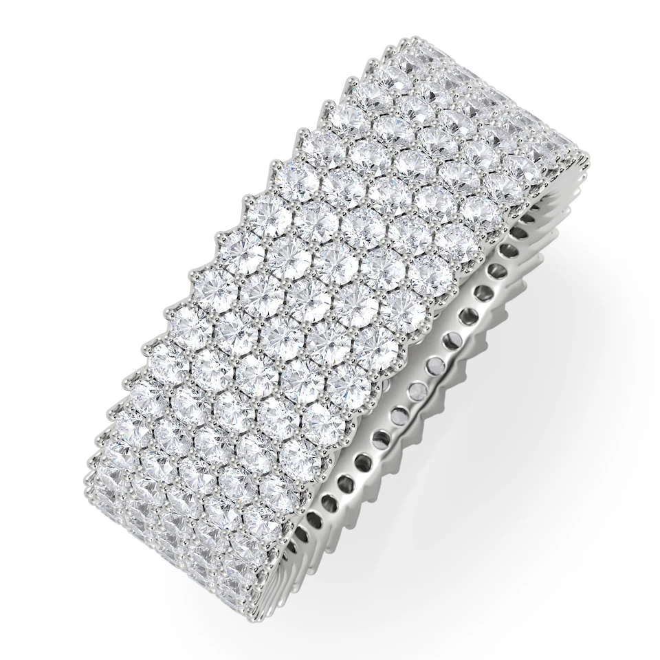 Jasmine Lab Diamond Pave Eternity Ring 3.00ct G/VS in Platinum