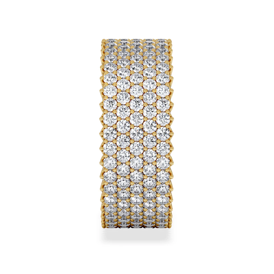 Jasmine Lab Diamond Pave Eternity Ring 3.00ct G/VS in 18K Gold