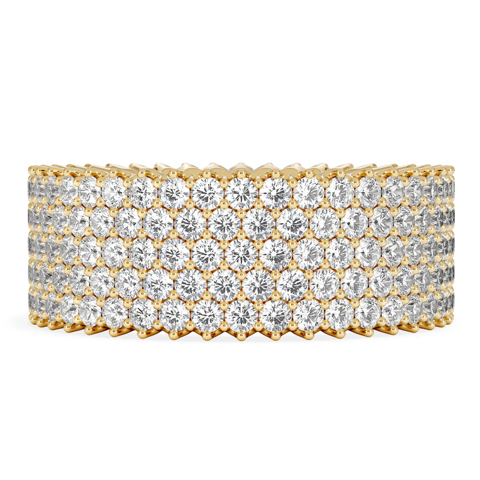 Jasmine Lab Diamond Pave Eternity Ring 3.00ct G/VS in 18K Gold