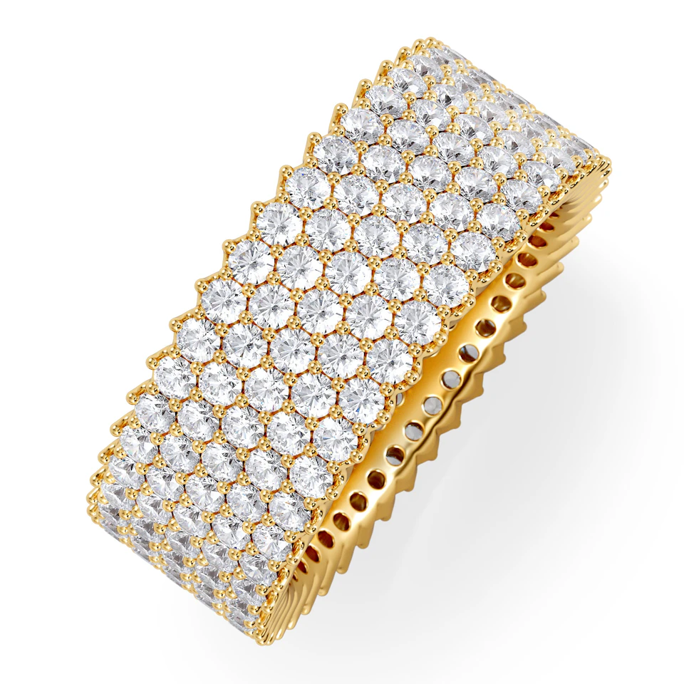 Jasmine Lab Diamond Pave Eternity Ring 3.00ct G/VS in 18K Gold
