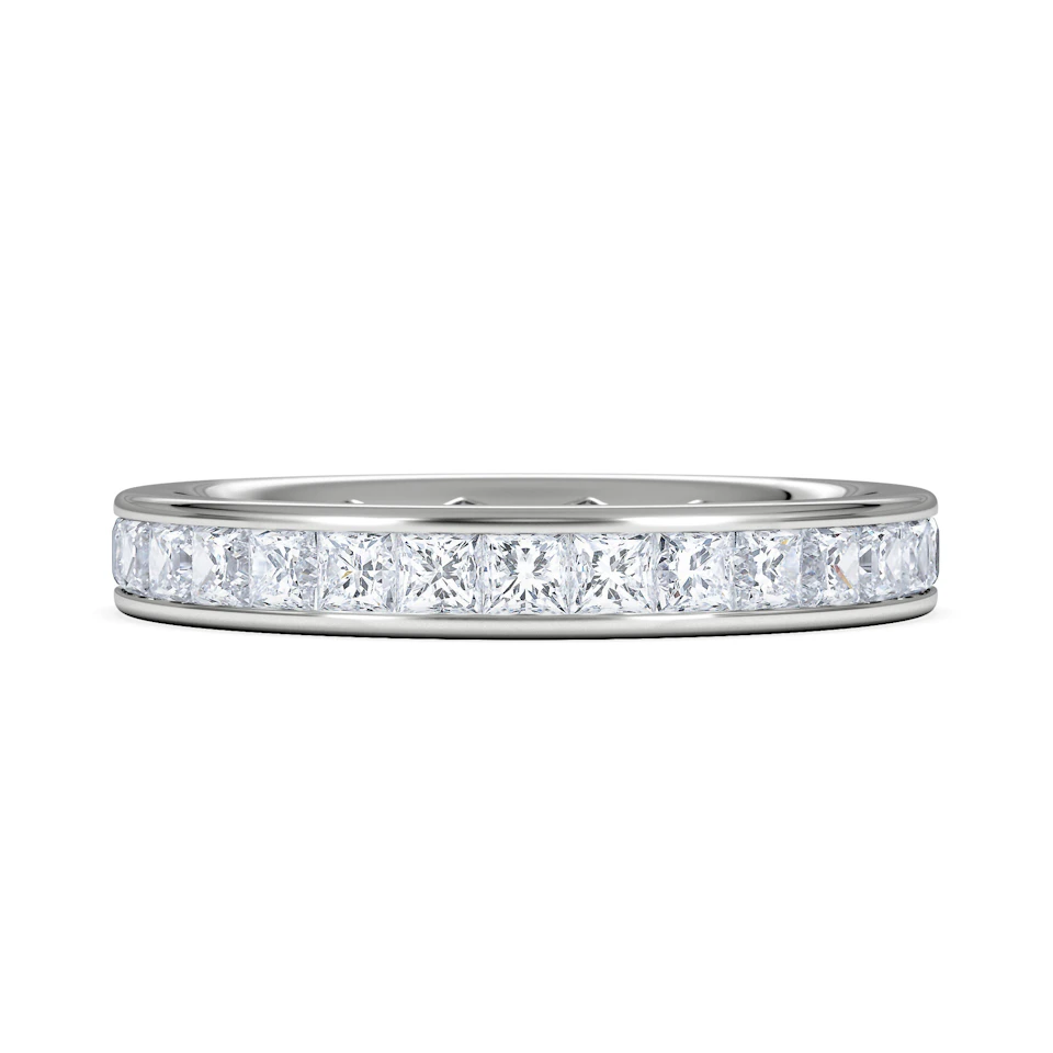 Lauren Lab Princess Diamond Eternity Ring Platinum 2.00ct G/Vs