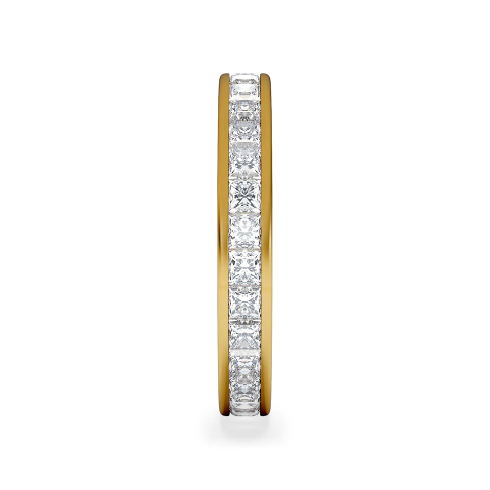 Lauren Lab Princess Diamond Eternity Ring 18K Gold 2.00ct G/Vs