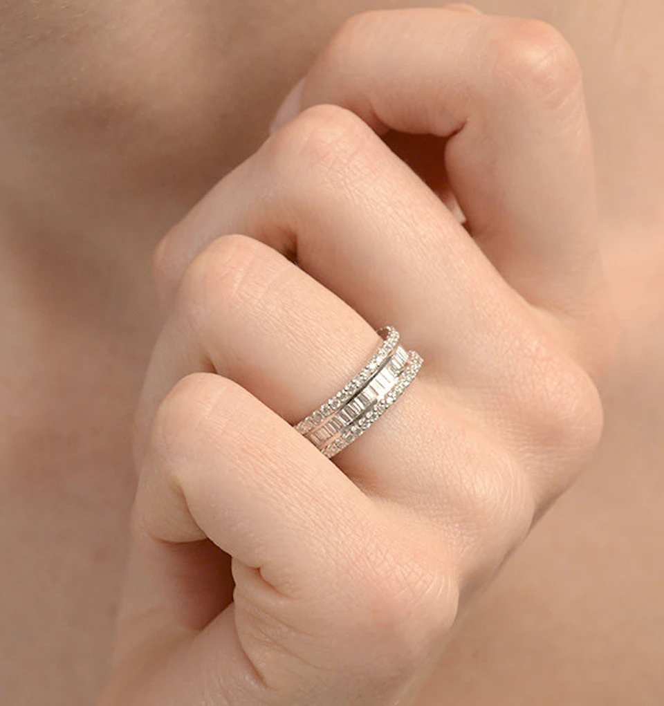 Eternity Ring Katie 18K White Gold Diamond 2.00ct G/Vs