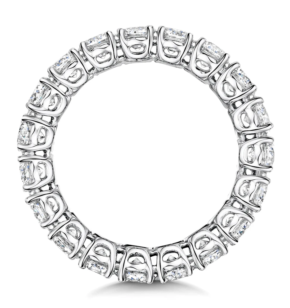 Stella Diamond Eternity Ring Round Cut 2.3ct VVs Platinum Size H-I