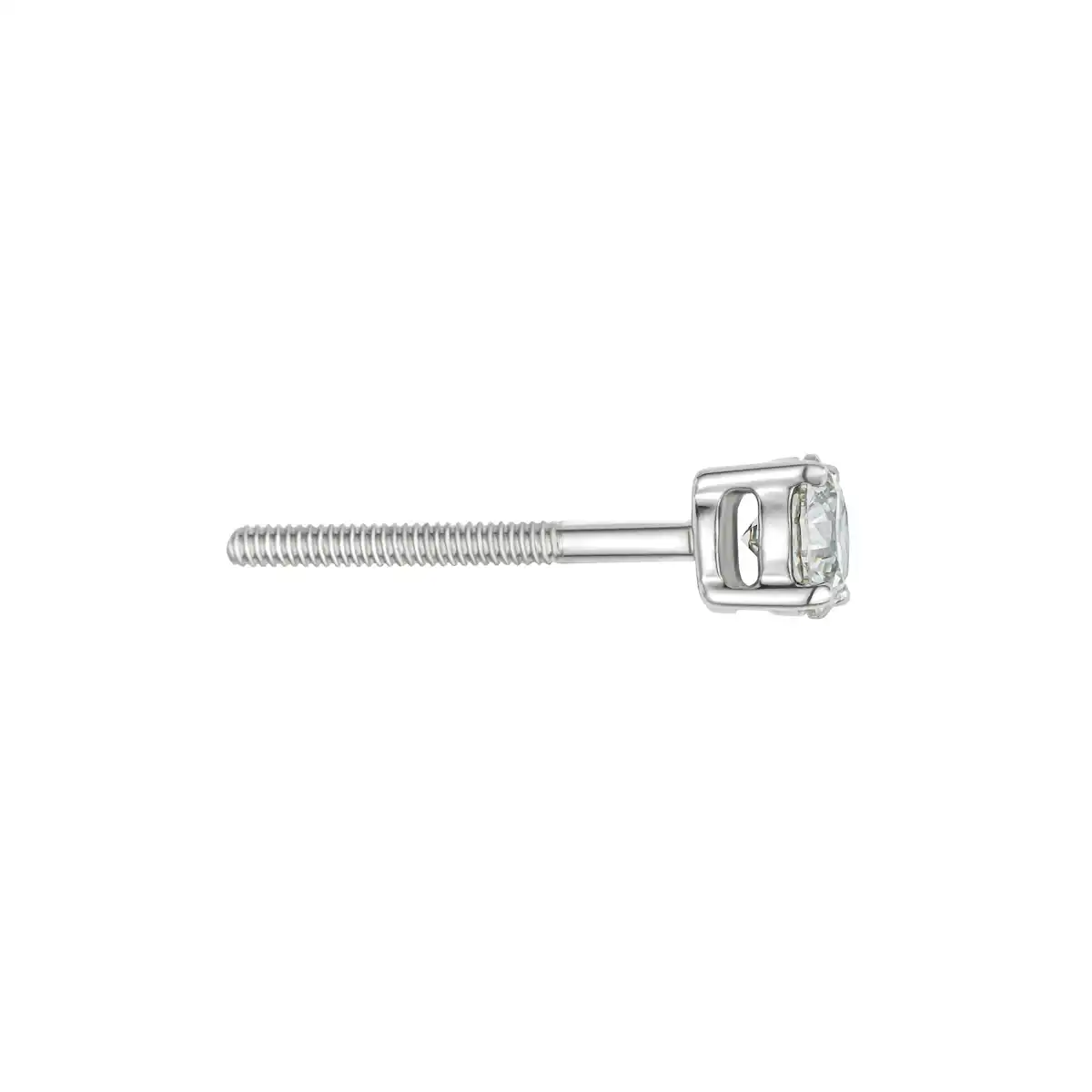 Diamond Earrings 0.50CT Studss Premium Quality in 18K White Gold 4.1mm