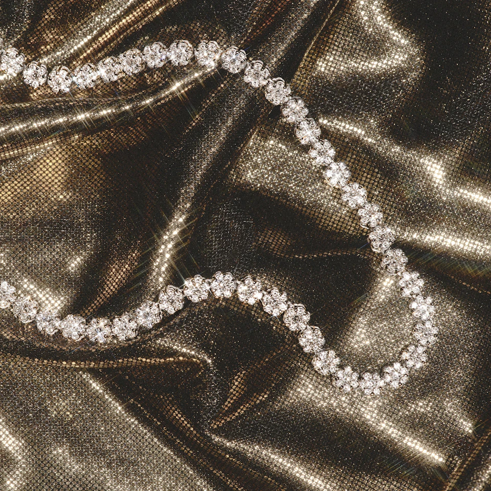 18KW Diamond Cluster Necklace 7.00ct H/Si