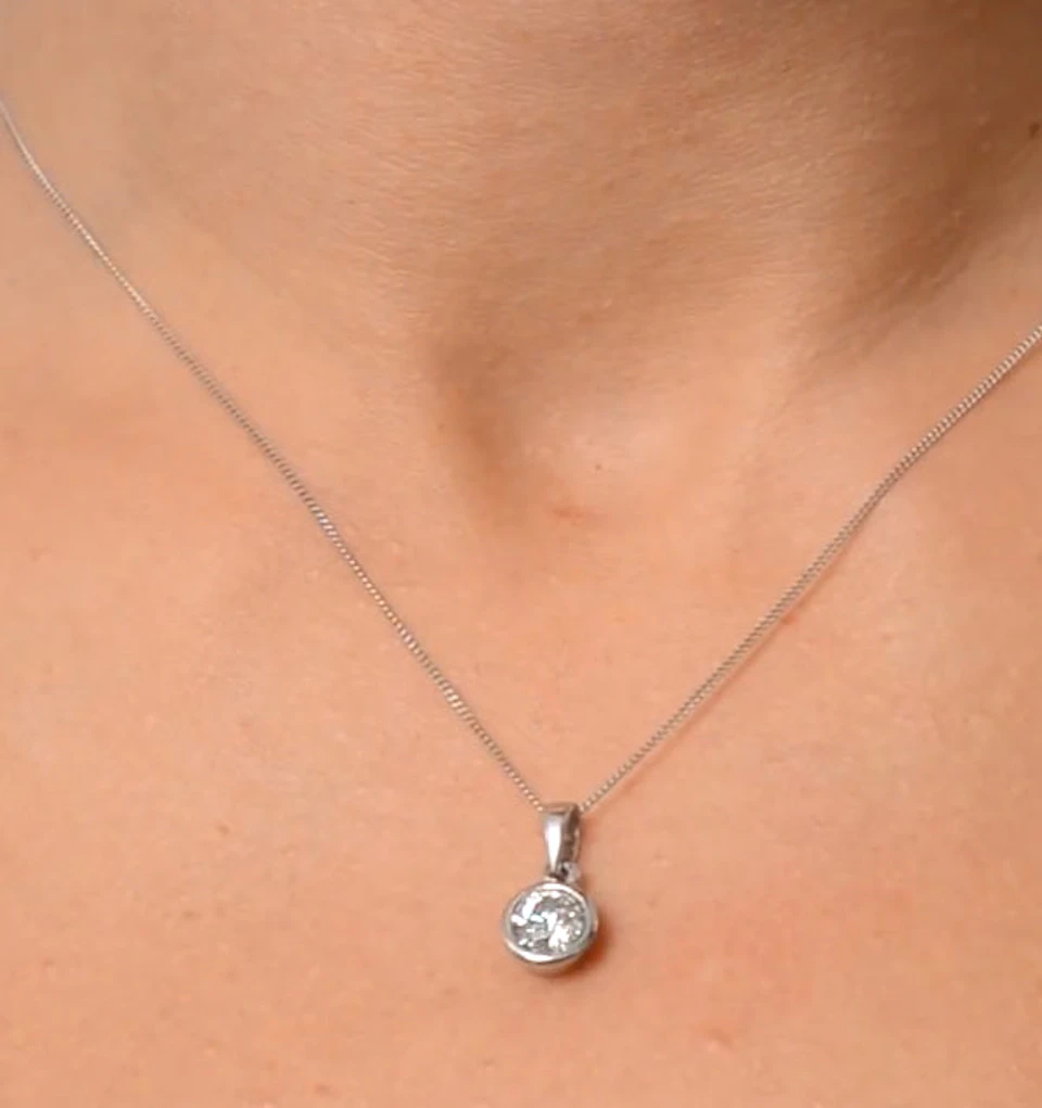 Certified Lab Diamond 1.00CT Emily Platinum Pendant Necklace F/VS
